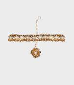 Shell embellished mathapatti