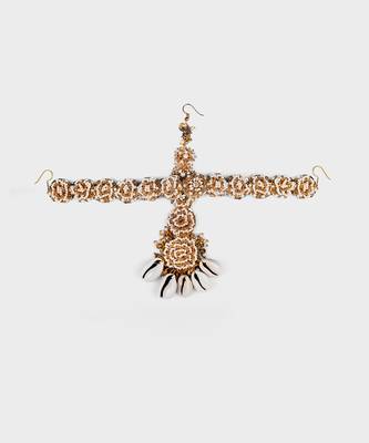 Pearl embellished mathapatti 1