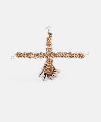 Pearl embellished mathapatti 1