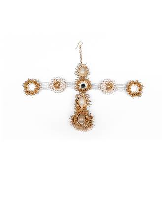 Pearl embellished mathapatti 1