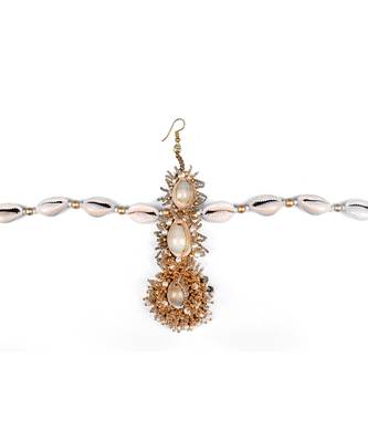 Shell embellished mathapatti 1