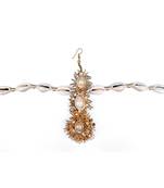 Shell embellished mathapatti