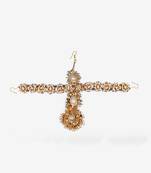 Shell embellished mathapatti