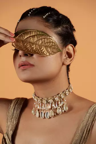 Sequin embellished necklace