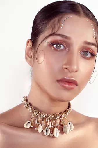 Sequin embellished necklace