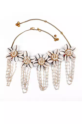 Shell embellished necklace