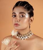 Sequin embellished necklace