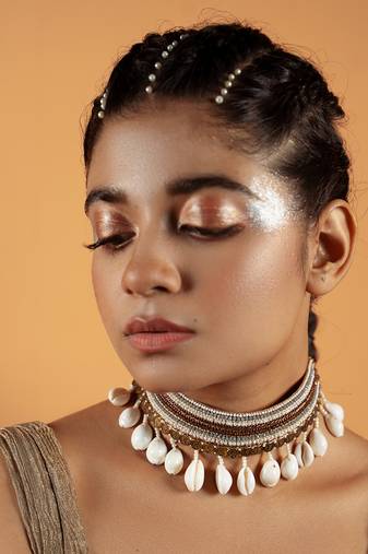 Bead embellished necklace
