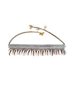 Shell drop choker necklace