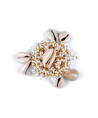 White & golden adjustable ring 2