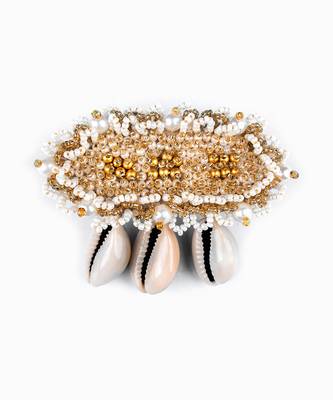 White & golden adjustable ring 2