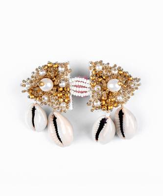 White & golden adjustable ring 1