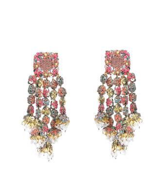 Thread embroidered danglers and drops 2