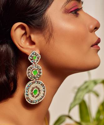 Moti embroidered danglers and drops 1