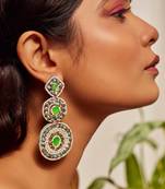 Moti embroidered danglers and drops