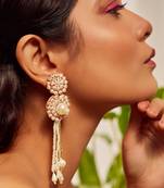 Bead embroidered danglers and drops