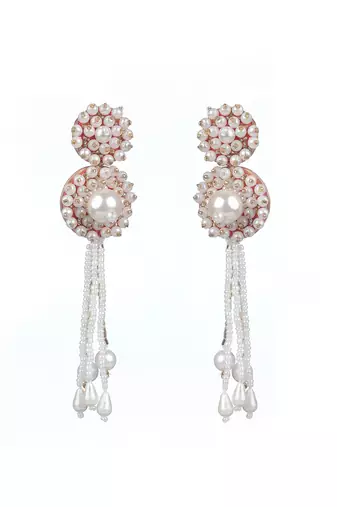Bead embroidered danglers and drops