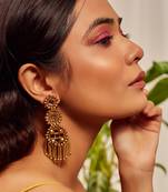 Mirror embroidered danglers and drops