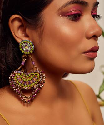 Moti embroidered danglers and drops 1