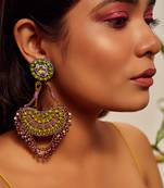 Moti embroidered danglers and drops