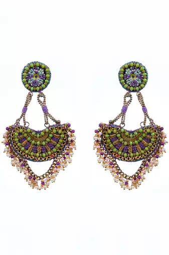 Moti embroidered danglers and drops