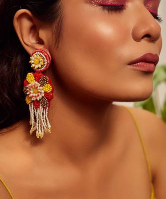 Zari embroidered earrings 1