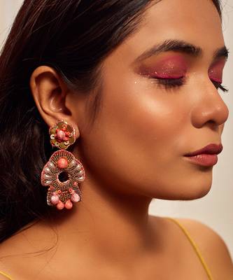 Sequin embroidered earrings 1