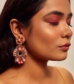 Sequin embroidered earrings