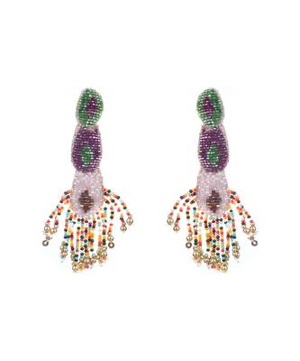 Bead embroidered dangler earrings 2