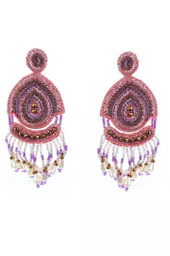 Bead drop dangler earrings
