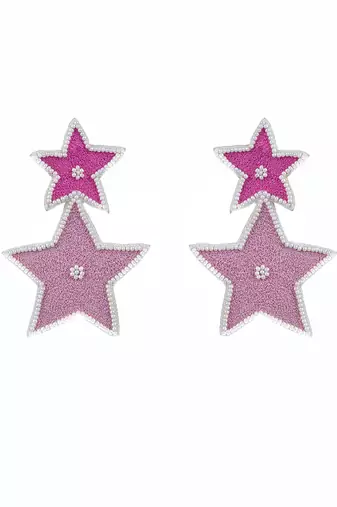 Star shape dangler earrings