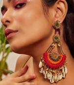 Shell drop dangler earrings