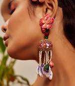 Floral shape dangler earrings