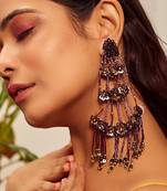 Sequin embroidered dangler earrings