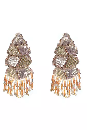 Beaded tassels dangler earrings