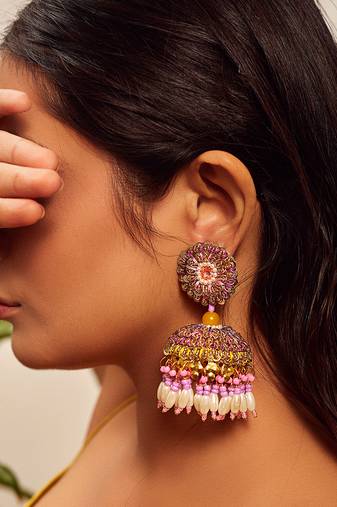 Bead drop jhumkis jhumka earrings