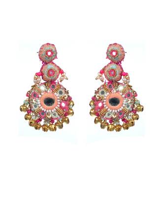 Mirror embroidered dangler earrings 2