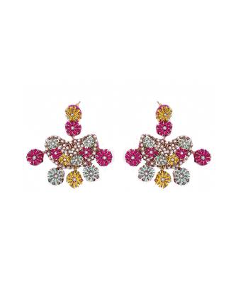 Pearl embroidered dangler earrings 2