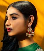 Stone embroidered danglers