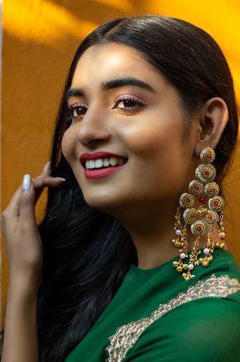 Sequin embroidered danglers