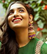 Hand embroidered jhumkis jhumka earrings