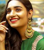 Hand embroidered dangler earrings