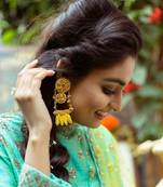 Hand embroidered dangler earrings