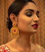 Dabka embroidered tassel earrings
