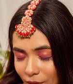 Hand embroidered tiered maangtikka