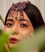 Tassel hand embroidered maangtikka