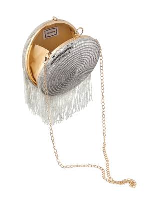 Silver disco ball clutch 5