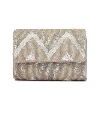 Silver metallic zigzag flapover 2