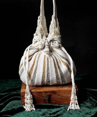 White ice metal potli bag 1