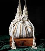 White ice metal potli bag